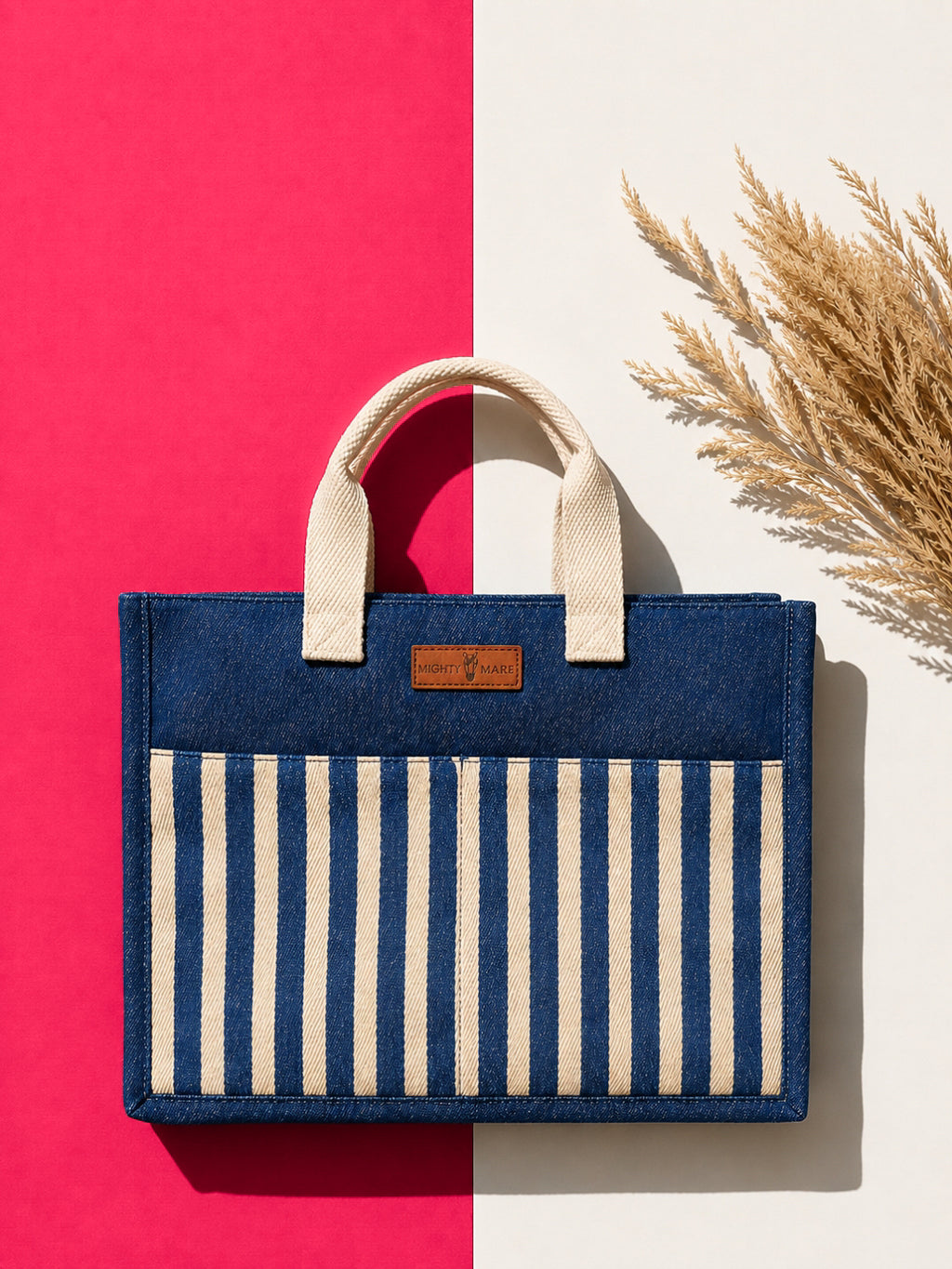 Denim Stripes Satchel